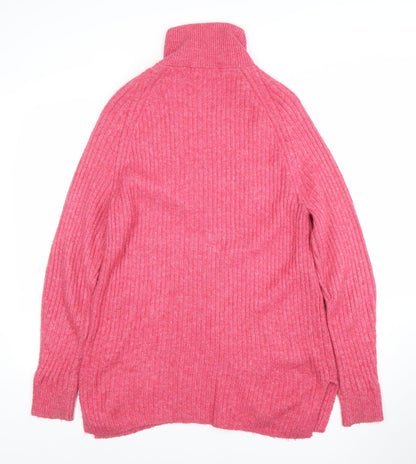 Womens UK Size M Marks and Spencer Pink Full Zip Jumper