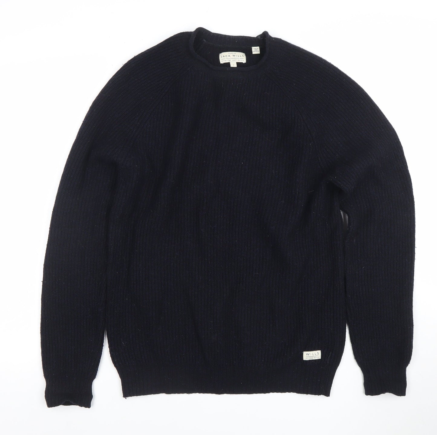 Mens UK Size S Jack Wills Black Pullover Jumper