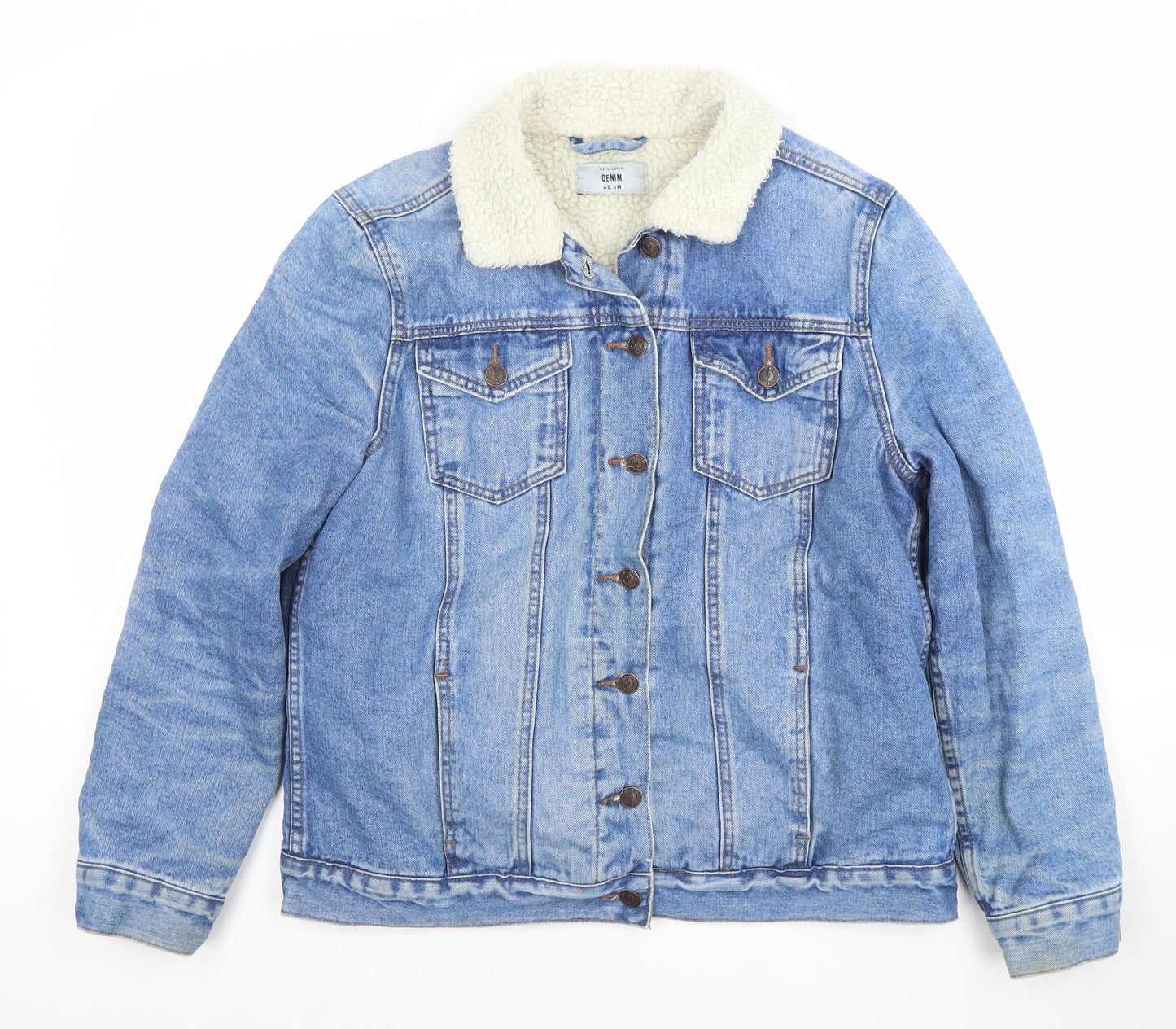 Womens UK Size 12 New Look Blue Basic Jacket