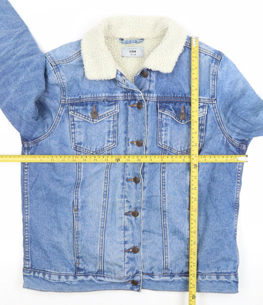 Womens UK Size 12 New Look Blue Basic Jacket