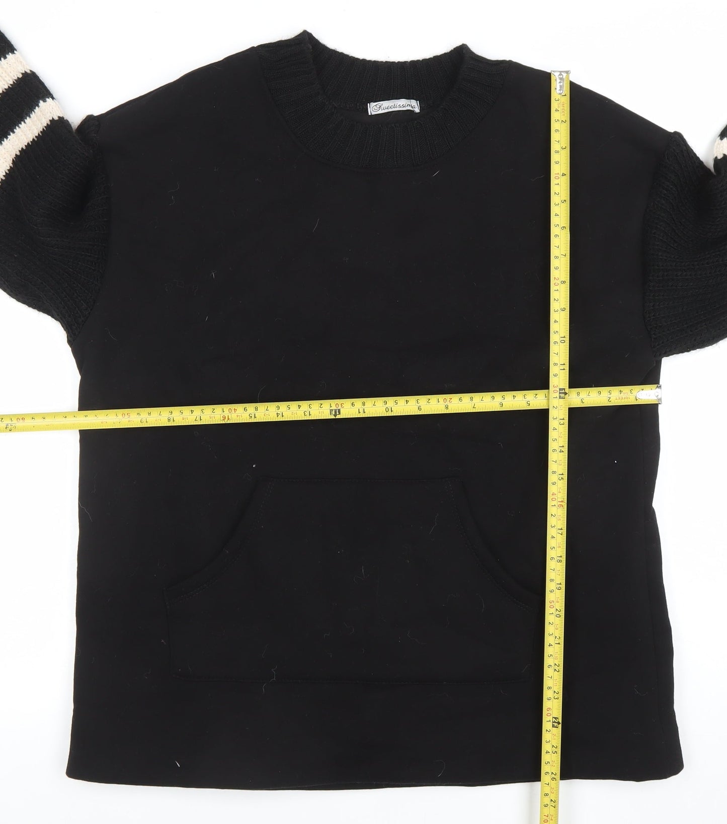 Womens UK Size L Sweetissima Black Pullover Sweatshirt