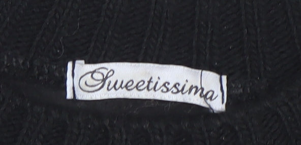 Womens UK Size L Sweetissima Black Pullover Sweatshirt