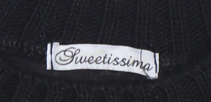 Womens UK Size L Sweetissima Black Pullover Sweatshirt
