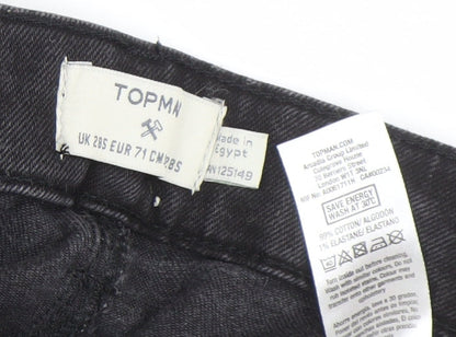 Mens UK Size 28S Topman Slim Fit Skinny Black Jeans