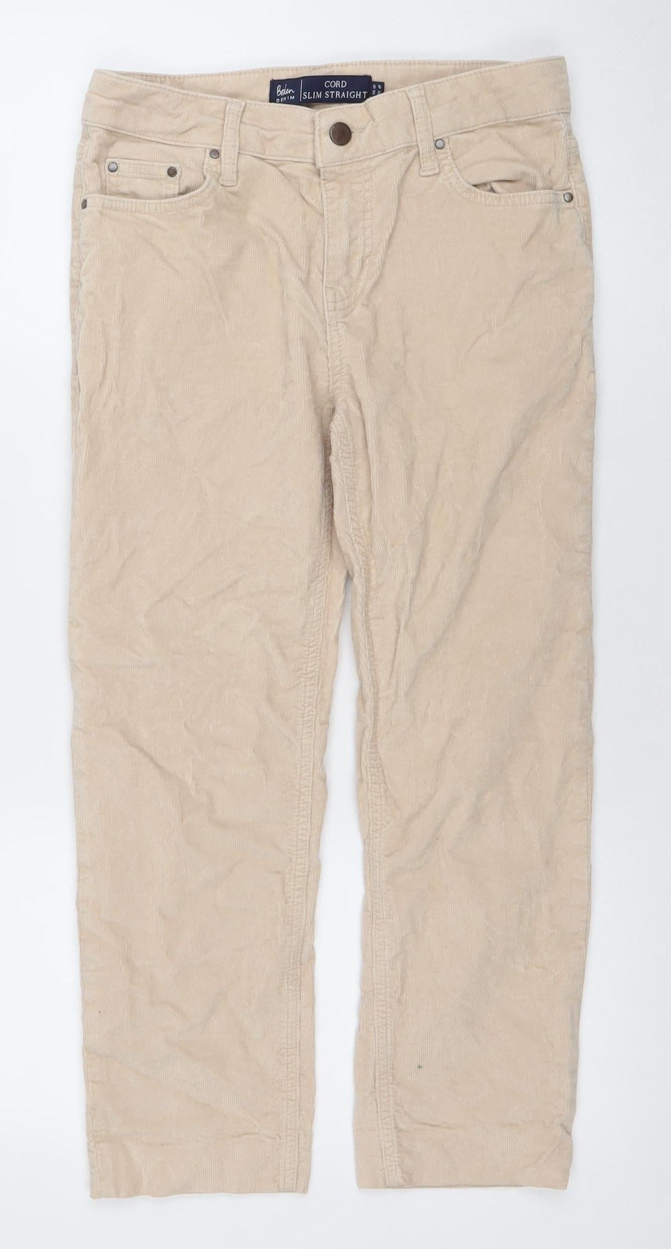 Womens UK Size 8 Boden Slim Fit Chino Beige Trousers