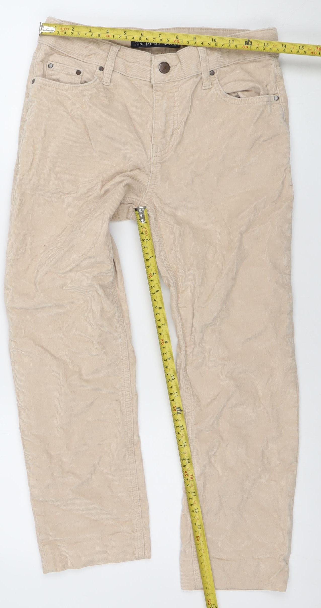 Womens UK Size 8 Boden Slim Fit Chino Beige Trousers