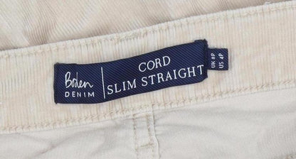 Womens UK Size 8 Boden Slim Fit Chino Beige Trousers