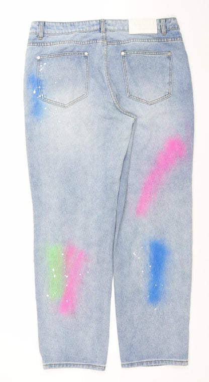 Mens UK Size 30 boohooMAN Regular Fit Straight Blue Jeans