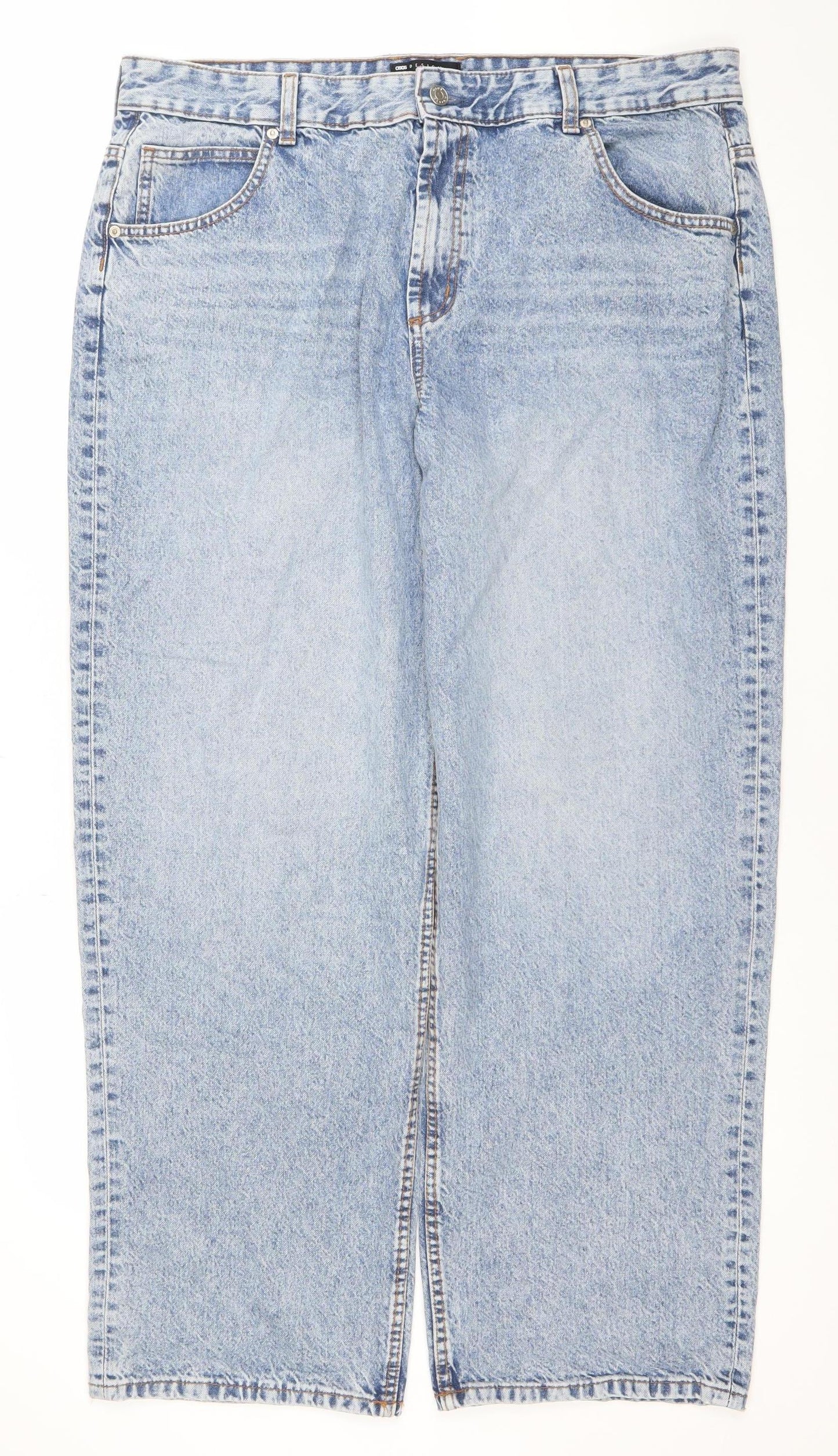 Mens UK Size 34 ASOS Regular Fit Straight Blue Jeans