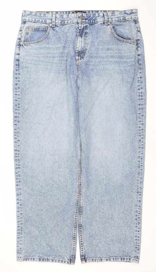 Mens UK Size 34 ASOS Regular Fit Straight Blue Jeans