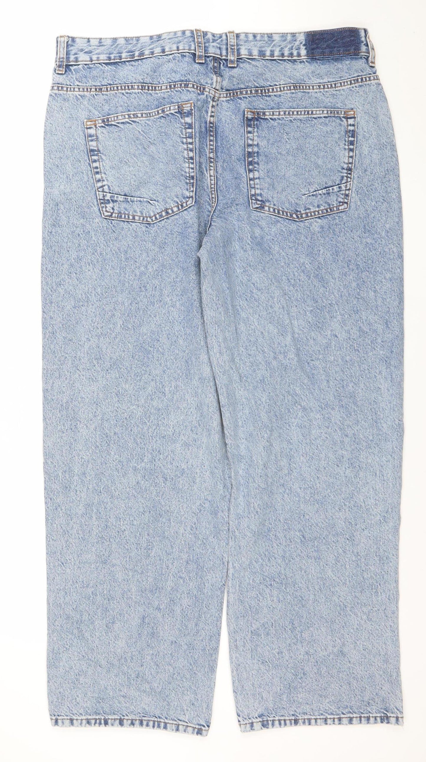 Mens UK Size 34 ASOS Regular Fit Straight Blue Jeans