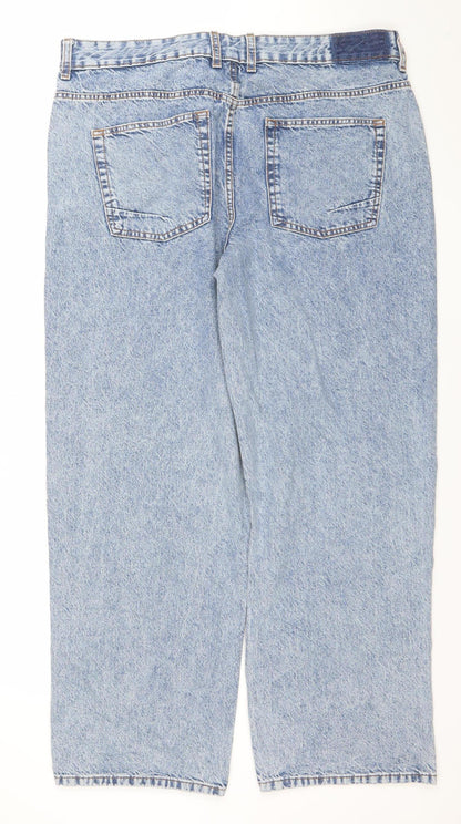 Mens UK Size 34 ASOS Regular Fit Straight Blue Jeans