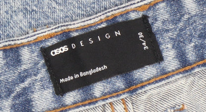 Mens UK Size 34 ASOS Regular Fit Straight Blue Jeans