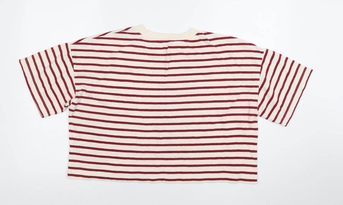 Womens UK Size 14 River Island Multicoloured Cropped T-Shirt