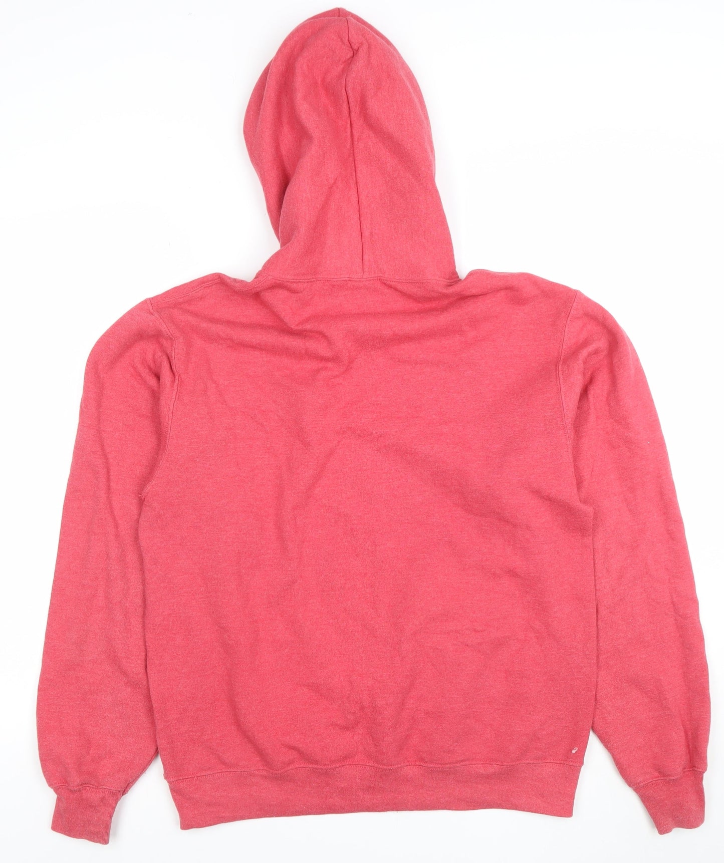 Womens UK Size S Port & Company Pink Pullover Hoodie