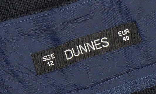 Womens UK Size 12 Dunnes Regular Fit Business Workwear Casual Blue Trousers