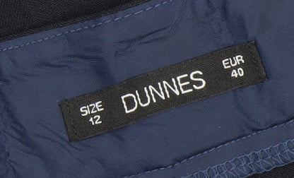 Womens UK Size 12 Dunnes Regular Fit Business Workwear Casual Blue Trousers