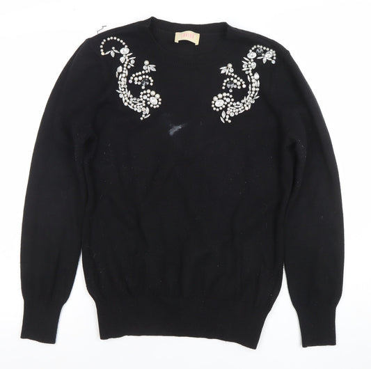 Womens UK Size 12 Savida Black Pullover Jumper