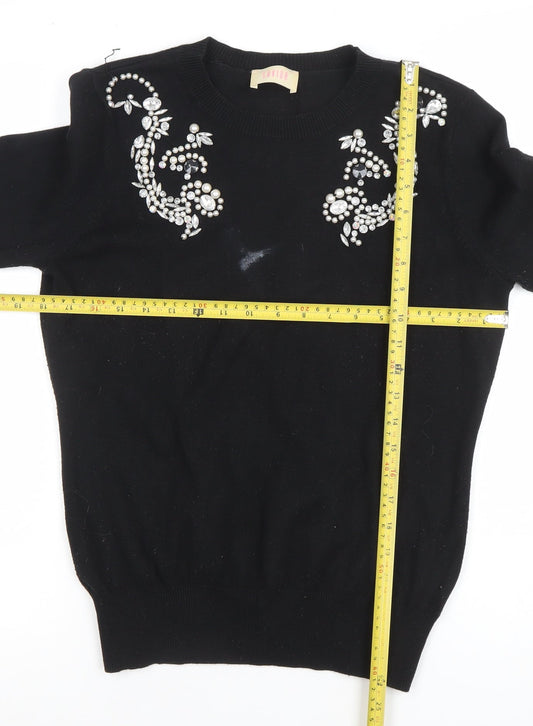 Womens UK Size 12 Savida Black Pullover Jumper