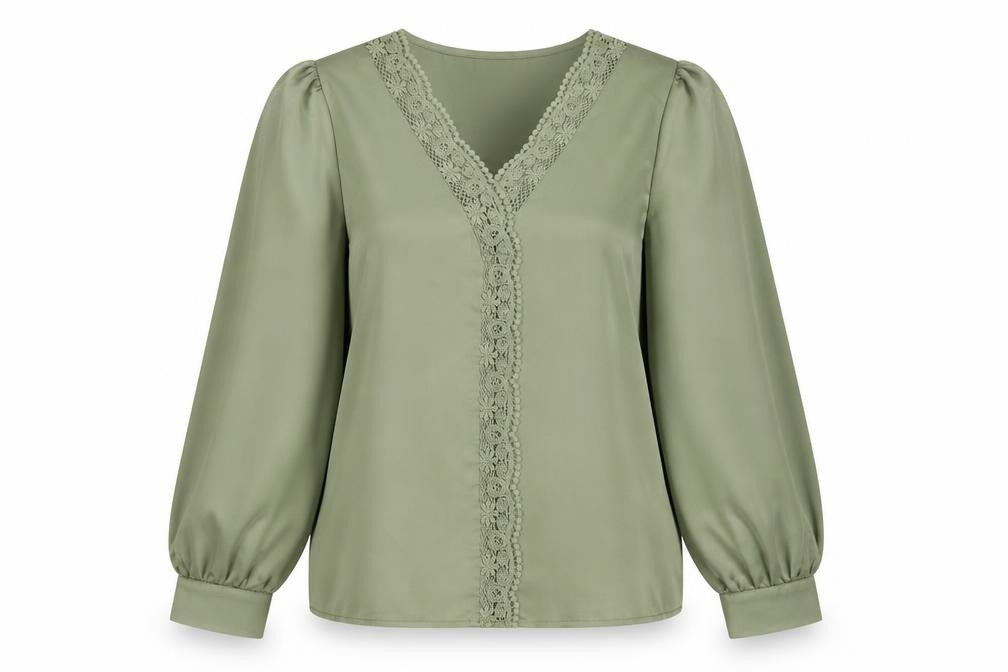 Womens UK Size 10 VILA Green Tunic Blouse