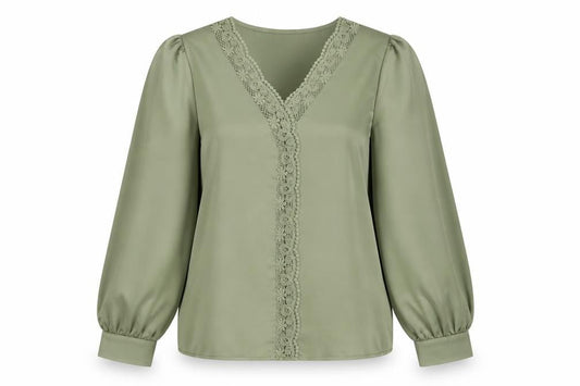 Womens UK Size 10 VILA Green Tunic Blouse
