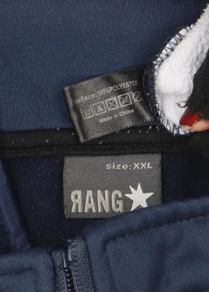 Mens UK Size 2XL RANG Blue Full Zip Sweatshirt