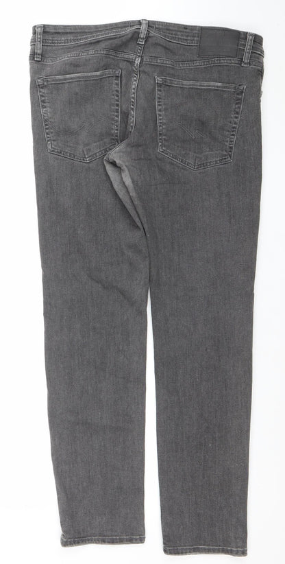 Mens UK Size 38 JACK & JONES Regular Fit Straight Grey Jeans