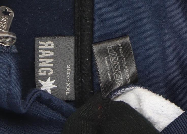 Mens UK Size 2XL RANG Blue Full Zip Sweatshirt