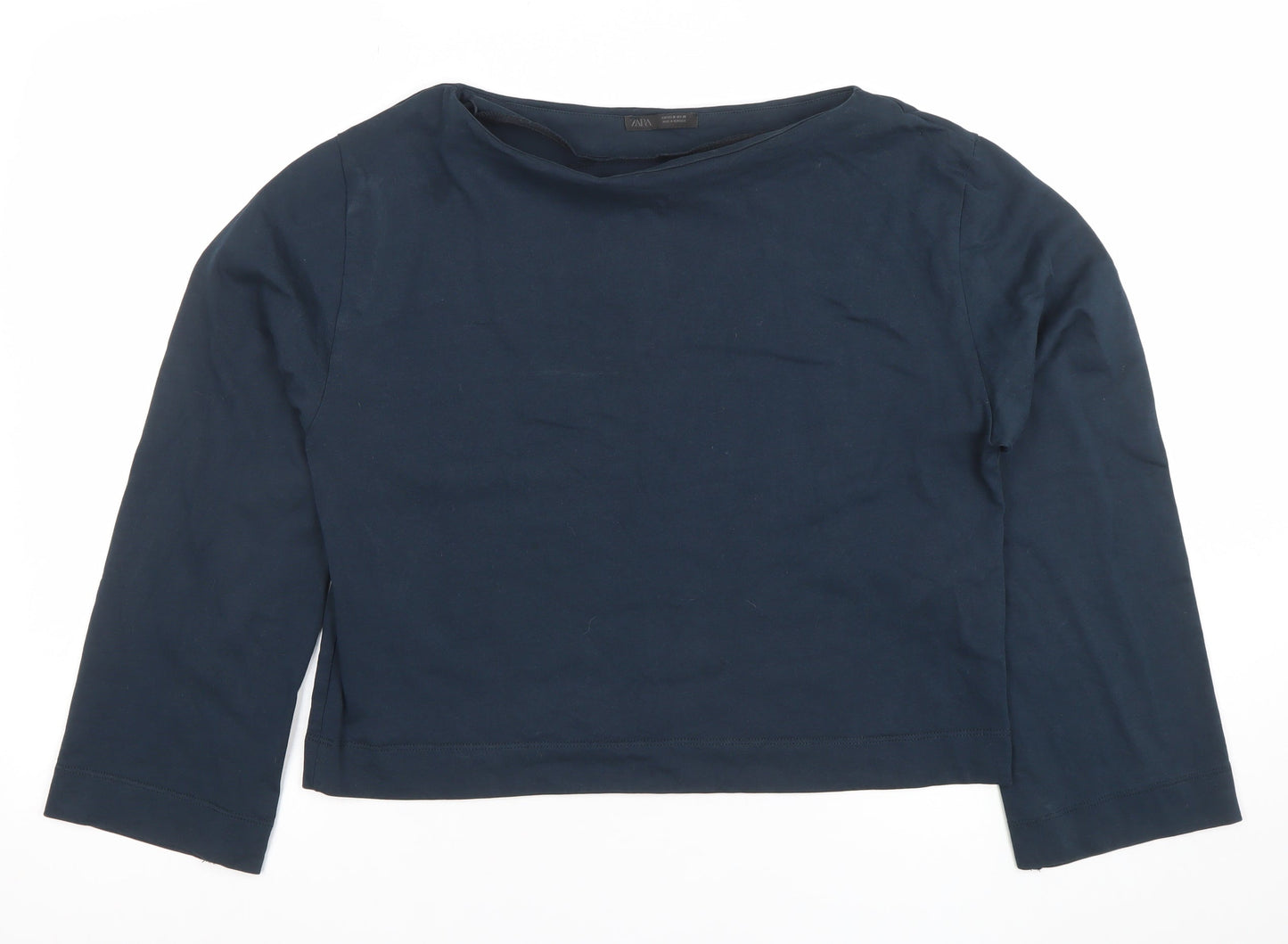 Womens UK Size 12 Zara Blue Basic Blouse