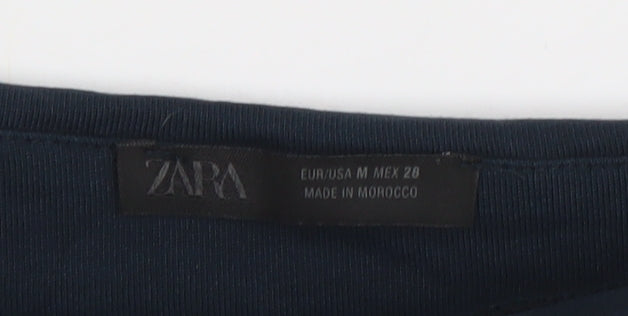 Womens UK Size 12 Zara Blue Basic Blouse
