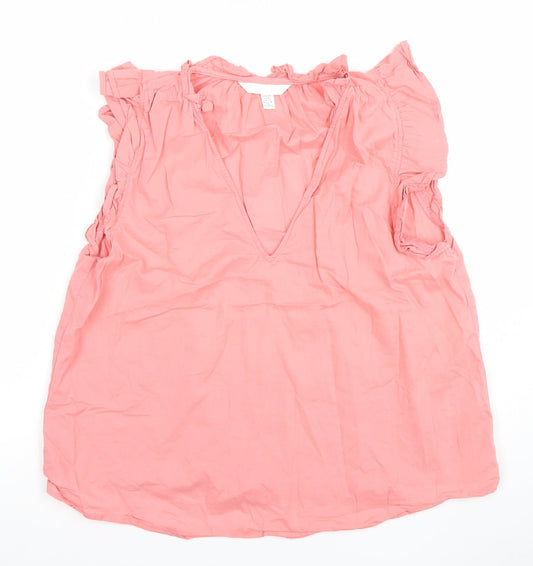 Womens UK Size 2XS H&M Pink Camisole Blouse