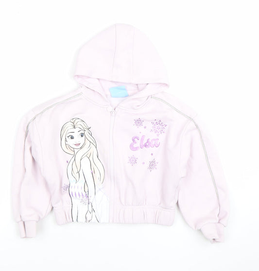 Girls UK Size 5-6 Years Primark Pink Full Zip Hoodie