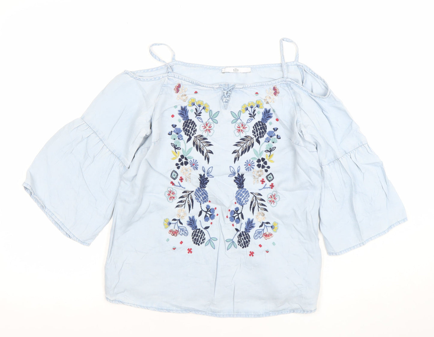 Girls UK Size 11-12 Years Marks and Spencer Blue Camisole Blouse