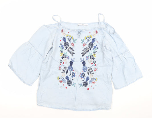 Girls UK Size 11-12 Years Marks and Spencer Blue Camisole Blouse