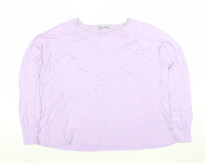 Womens UK Size L Zara Purple Pullover Jumper