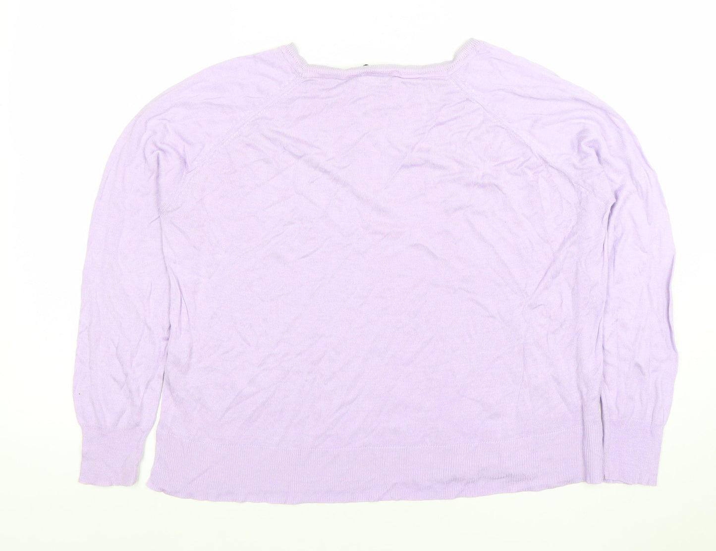 Womens UK Size L Zara Purple Pullover Jumper