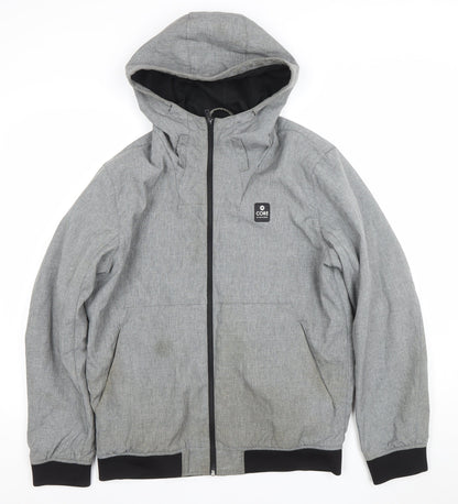 Mens UK Size L JACK & JONES Grey Windbreaker Coat