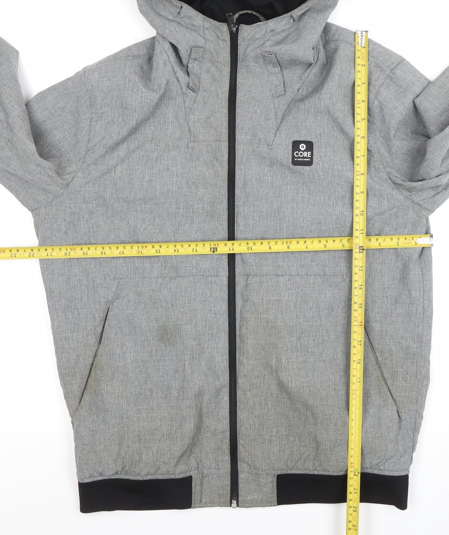 Mens UK Size L JACK & JONES Grey Windbreaker Coat