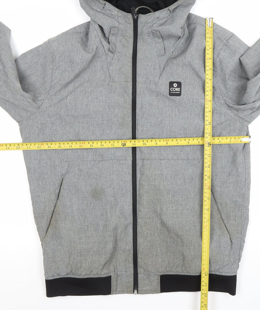 Mens UK Size L JACK & JONES Grey Windbreaker Coat