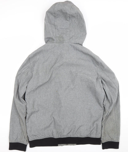Mens UK Size L JACK & JONES Grey Windbreaker Coat