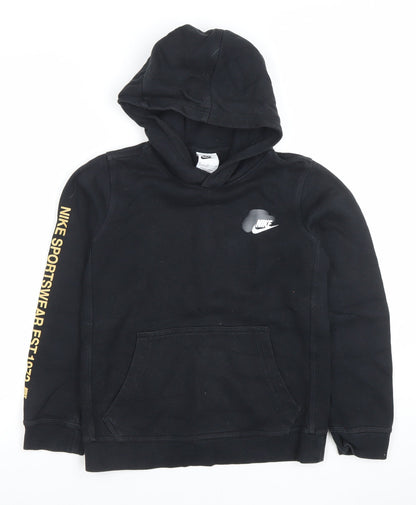 Boys UK Size 10-11 Years Nike Black Pullover Hoodie