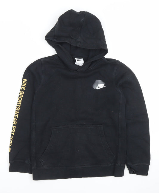 Boys UK Size 10-11 Years Nike Black Pullover Hoodie
