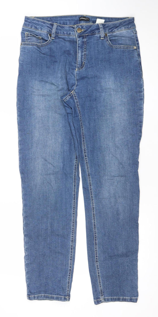 Womens UK Size 4 No2moro Regular Fit Straight Blue Jeans