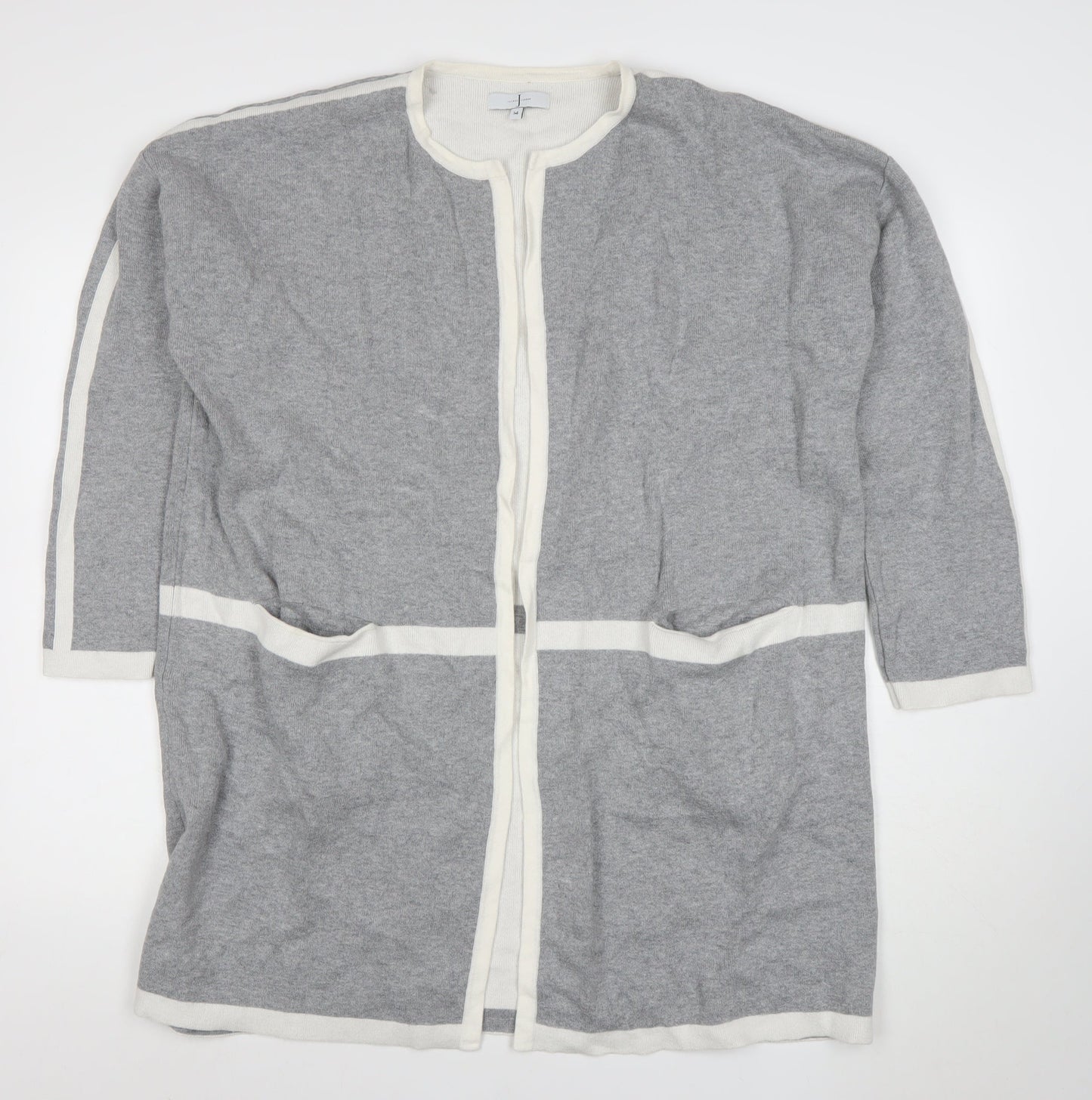 Womens UK Size 14 Jasper Conran Grey Cardigan Jumper