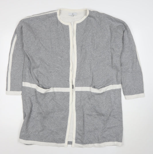 Womens UK Size 14 Jasper Conran Grey Cardigan Jumper