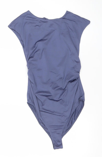 Womens UK Size 12 Stradivarius One-Piece Blue Bodysuit
