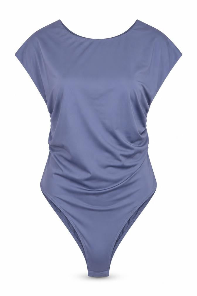 Womens UK Size 12 Stradivarius One-Piece Blue Bodysuit