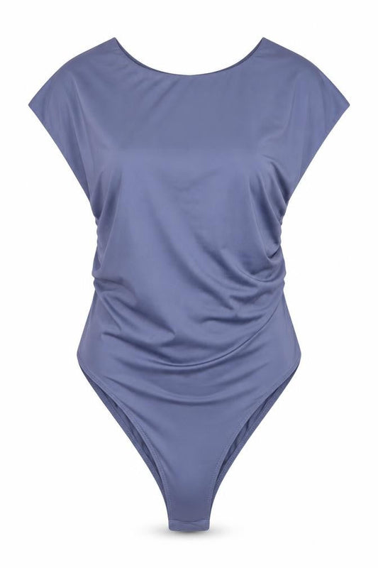 Womens UK Size 12 Stradivarius One-Piece Blue Bodysuit