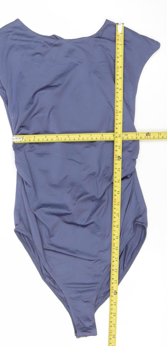 Womens UK Size 12 Stradivarius One-Piece Blue Bodysuit