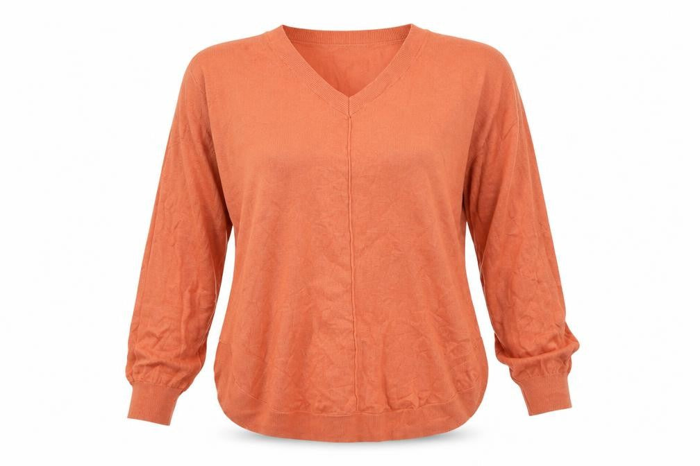 Womens UK Size S Gallery Orange Basic Blouse